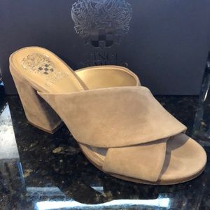 Vince Camino suede slip-on heels